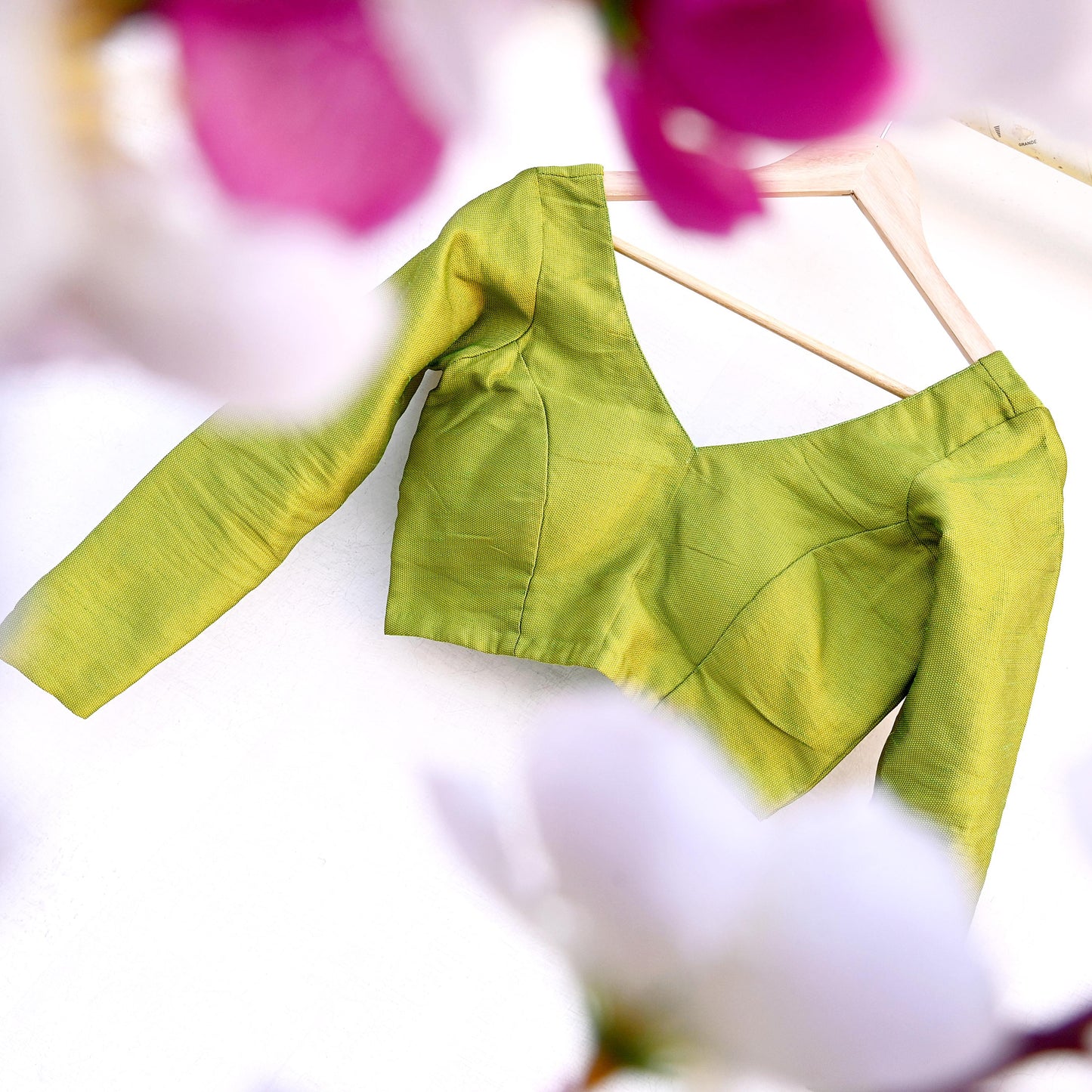 Indian New Parrot Green Cotton woven Padded Blouse/Top/Crop Party wear Bollywood Blouse