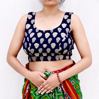 Indian New White Pure Georgette Silk Hand Woven Padded Blouse/Top/Crop Party wear Bollywood One Of a Kind Blouse