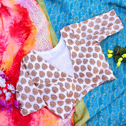 Indian New White Pure Georgette Silk Hand Woven Padded Blouse/Top/Crop Party wear Bollywood One Of a Kind Blouse