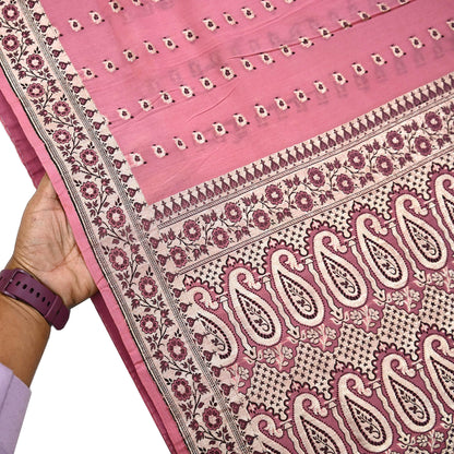 Indian Vintage Sari Pink Heavy Pure Silk Woven Banarasi Sarees 5yd Golden Zari Dress Making Craft Fabric Crafting Quilting Upcycle