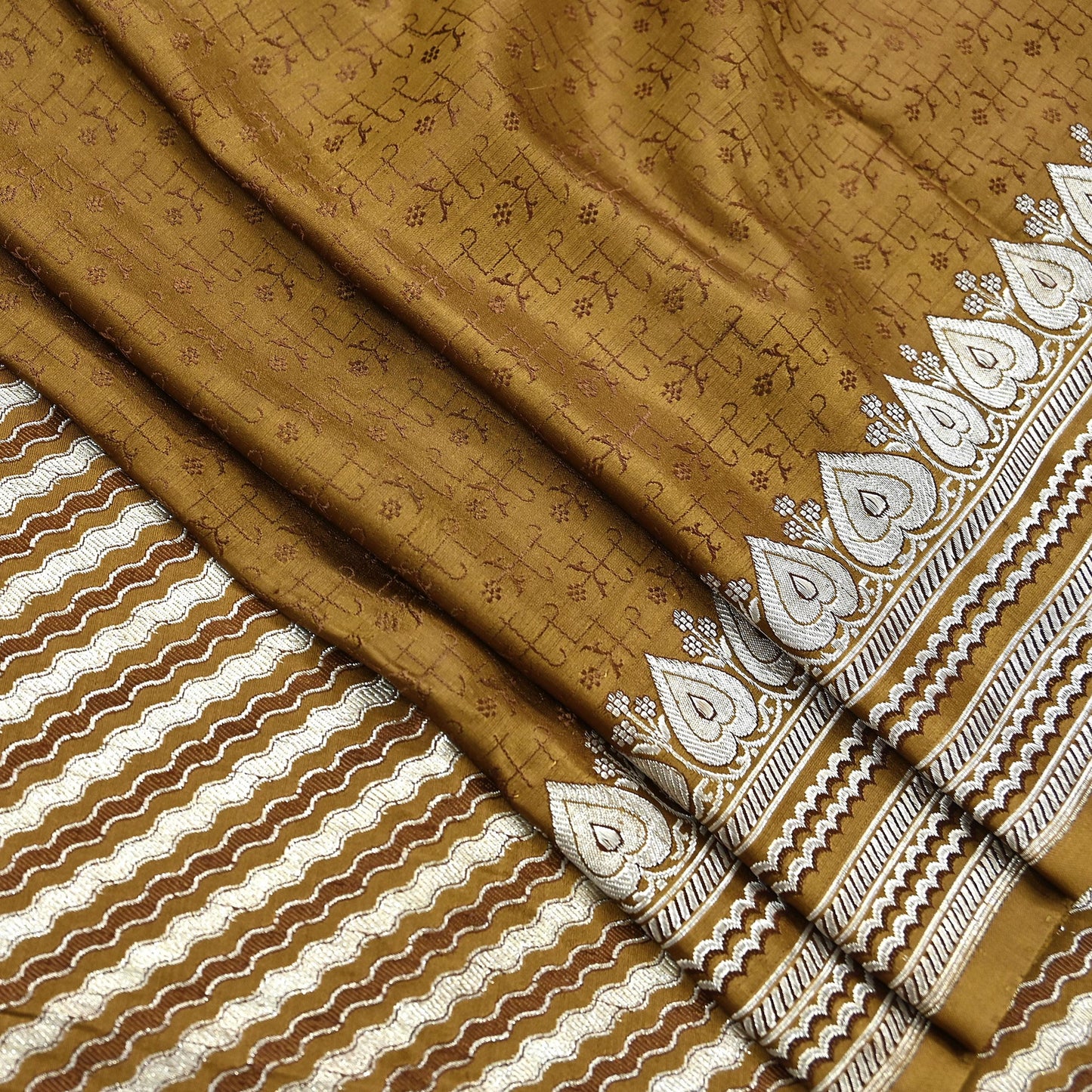 Indian Vintage Sari Green Heavy Pure Satin Silk Woven Banarasi Tanchoi Saree 5Yd Ethnic Craft Fabric Upcycle Bridal Heavy Sarees