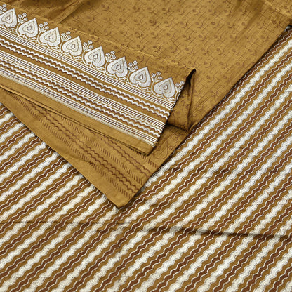 Indian Vintage Sari Green Heavy Pure Satin Silk Woven Banarasi Tanchoi Saree 5Yd Ethnic Craft Fabric Upcycle Bridal Heavy Sarees