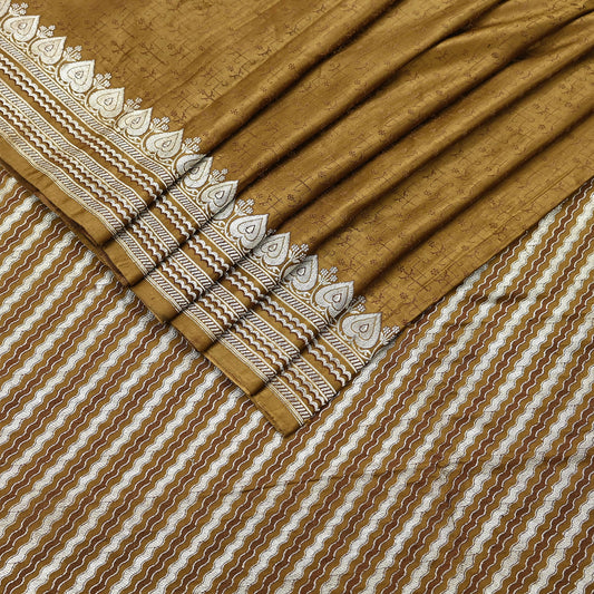 Indian Vintage Sari Green Heavy Pure Satin Silk Woven Banarasi Tanchoi Saree 5Yd Ethnic Craft Fabric Upcycle Bridal Heavy Sarees