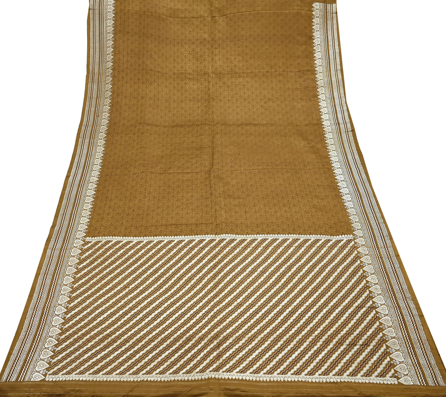 Indian Vintage Sari Green Heavy Pure Satin Silk Woven Banarasi Tanchoi Saree 5Yd Ethnic Craft Fabric Upcycle Bridal Heavy Sarees