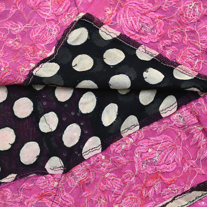 Indian Vintage Black Dupatta Pure Georgette silk Long Stole Hand Embroidered Scarves Stole Veil Wrap Sequins