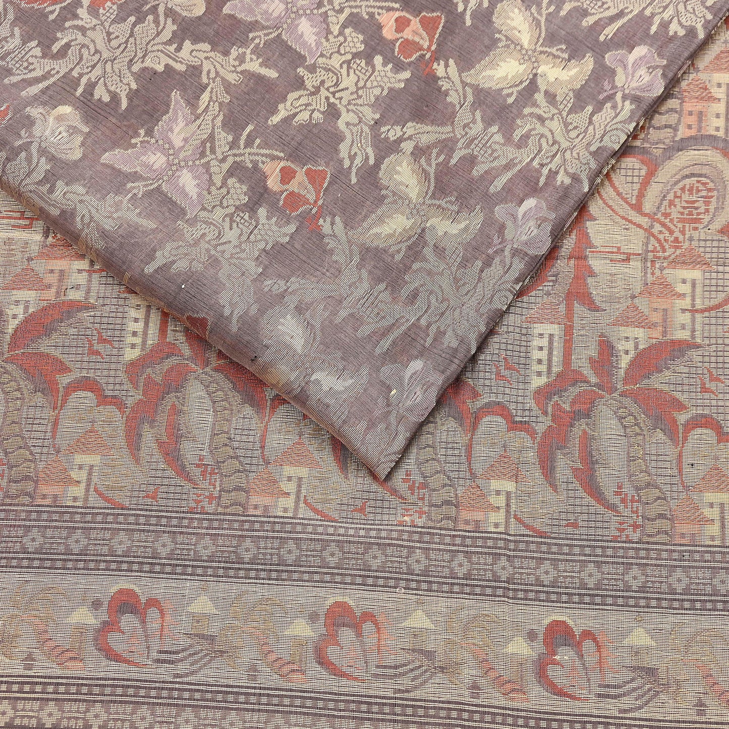 Indian Vintage Sari Brown 100% Pure Silk Hand Woven Sarees Craft Fabric 5Yd Ethnic Sewing Dress making Crafting Quilting Upcycle