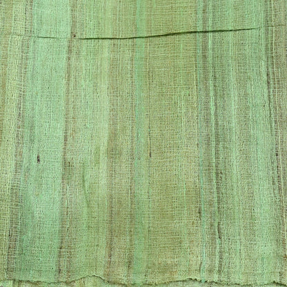 Indian Vintage Green Dupatta Long Stole 100% Pure Khadi Silk Hand Woven Scarves Veil Scarf Wrap Hippie Fringes