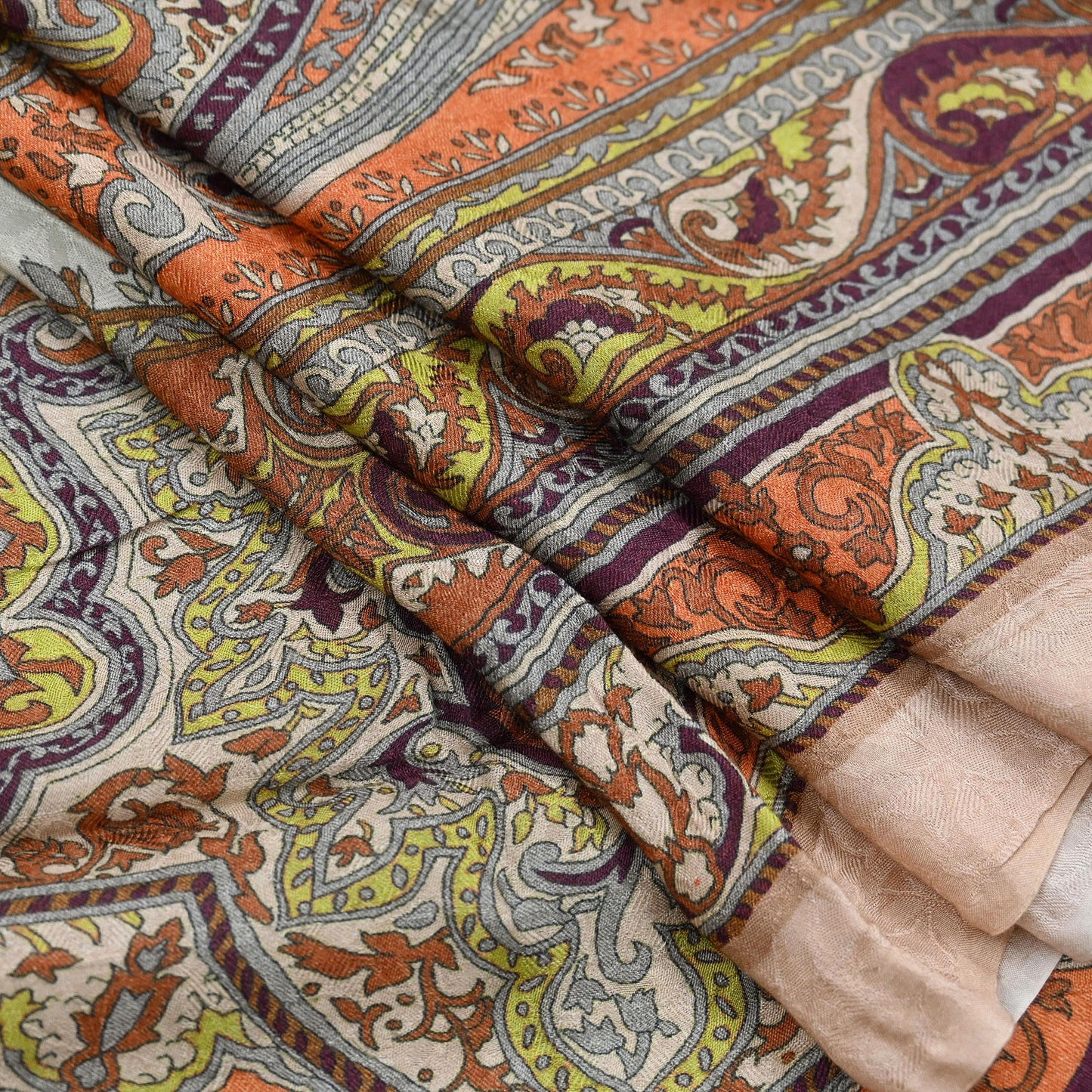 Vintage Multi Long Stole Pure Woolen Scarf Tie-Dye Printed Dupatta Infinity Scarves Sarong Wrap Veil Woman Hijab Shawl Craft