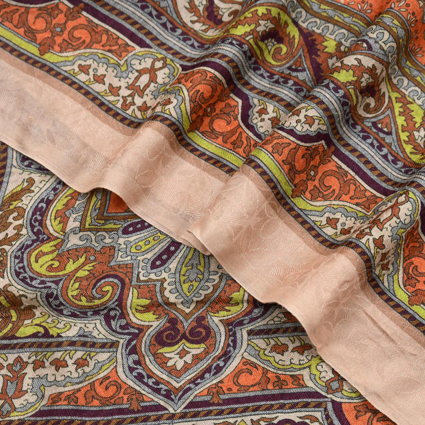 Vintage Multi Long Stole Pure Woolen Scarf Tie-Dye Printed Dupatta Infinity Scarves Sarong Wrap Veil Woman Hijab Shawl Craft