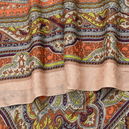 Vintage Multi Long Stole Pure Woolen Scarf Tie-Dye Printed Dupatta Infinity Scarves Sarong Wrap Veil Woman Hijab Shawl Craft