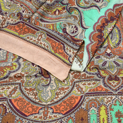 Vintage Multi Long Stole Pure Woolen Scarf Tie-Dye Printed Dupatta Infinity Scarves Sarong Wrap Veil Woman Hijab Shawl Craft