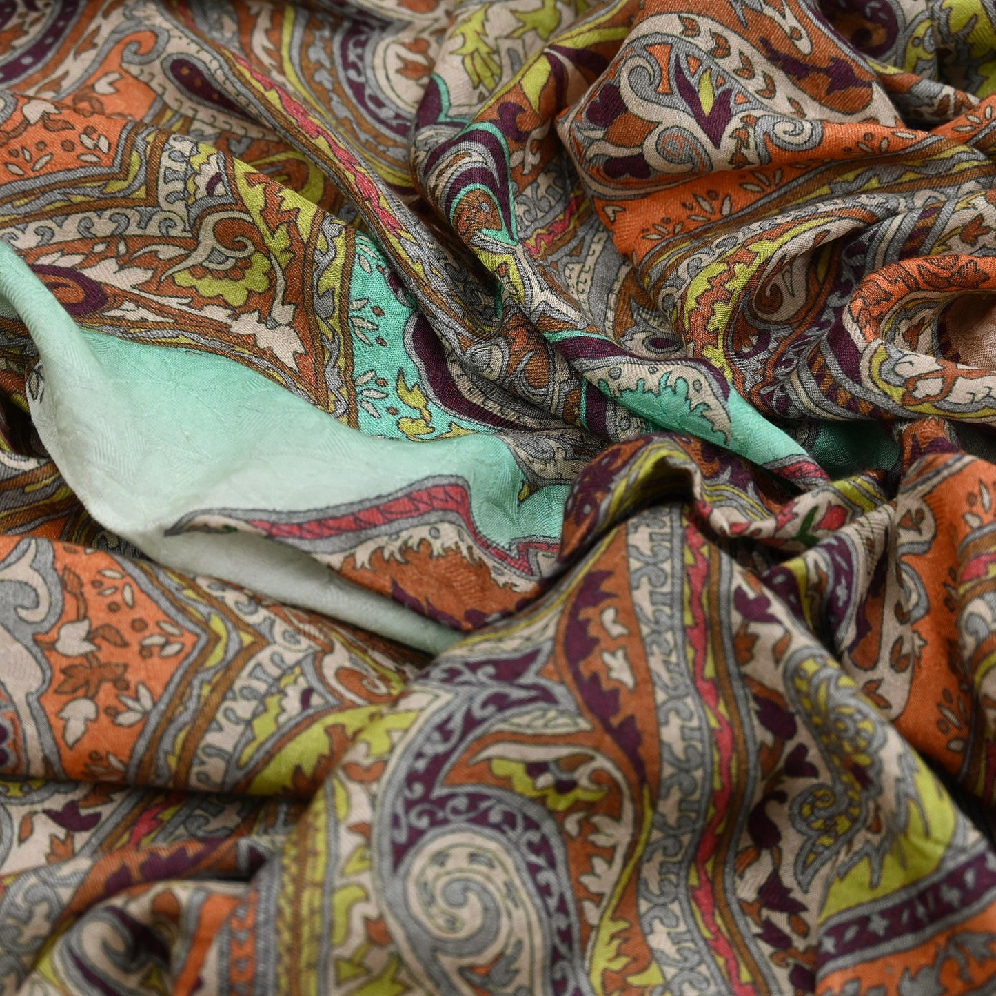 Vintage Multi Long Stole Pure Woolen Scarf Tie-Dye Printed Dupatta Infinity Scarves Sarong Wrap Veil Woman Hijab Shawl Craft