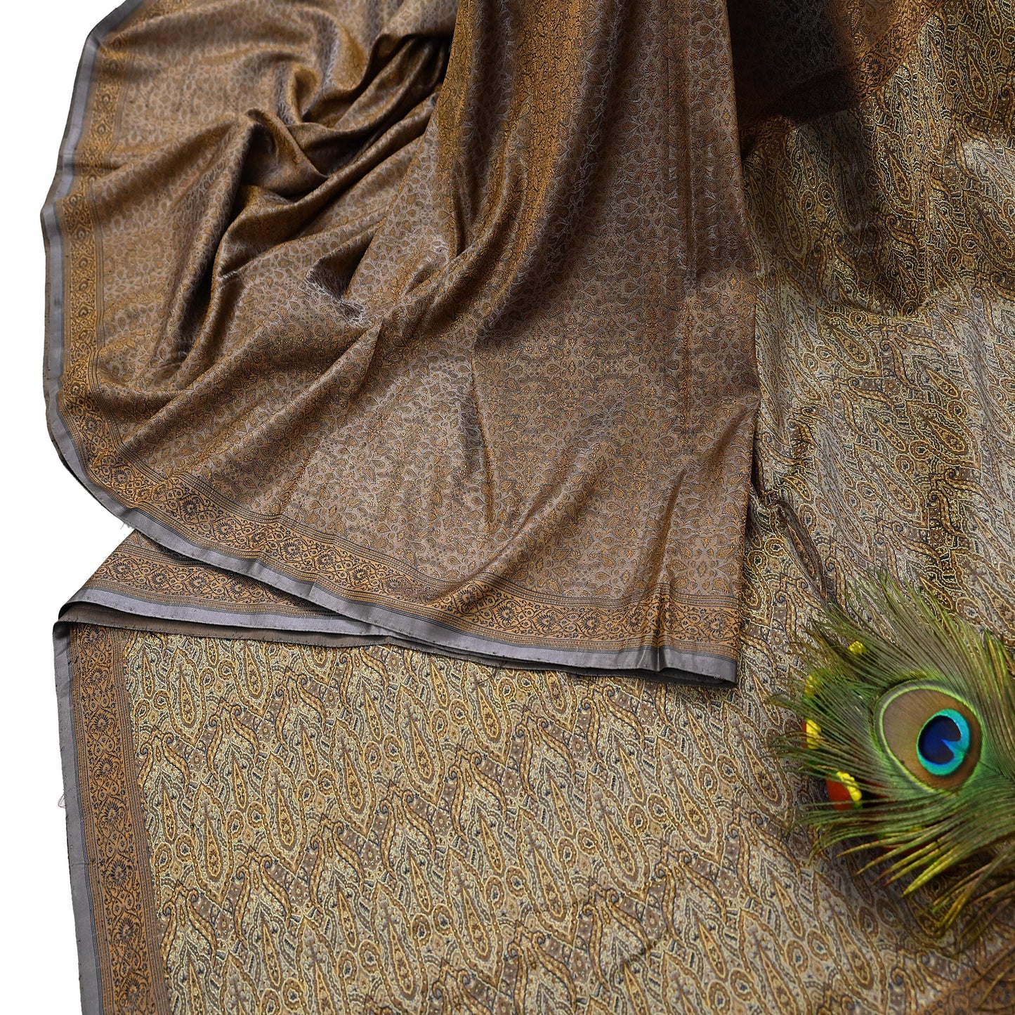 Indian Vintage Sari Dusty Purple Heavy Pure Satin Silk Hand Woven Tanchoi Sarees Ethnic Wear 5Yd Paisley Craft Fabric Dress Making Crafting