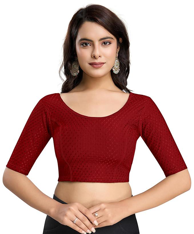 Indian New Rayon Woven Stretchable Blouse / Crop Top / Party Wear Bollywood Blouse