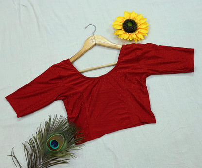 Indian New Rayon Woven Stretchable Blouse / Crop Top / Party Wear Bollywood Blouse