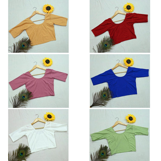 Indian New Rayon Woven Stretchable Blouse / Crop Top / Party Wear Bollywood Blouse