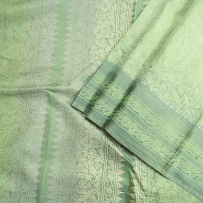Indian Vintage Sari Green Pure Silk Printed Sarees 5yd Sewing Craft Fabric Dress Making  Soft Floral Wrap Upcycle Used Quilting Crafting