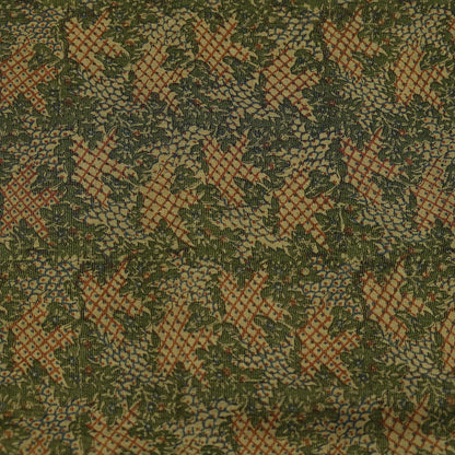 Indian Vintage Sari Green Pure Silk Printed Sarees 5yd Sewing Craft Fabric Dress Making  Soft Floral Wrap Upcycle Used Quilting Crafting