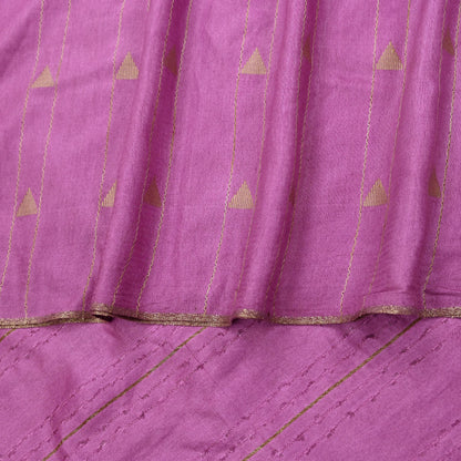 Indian Vintage Saree Pink Pure Woolen Woven Printed Sari Soft Warm Fabric 5Yard Floral Woven Zari Border Fringes