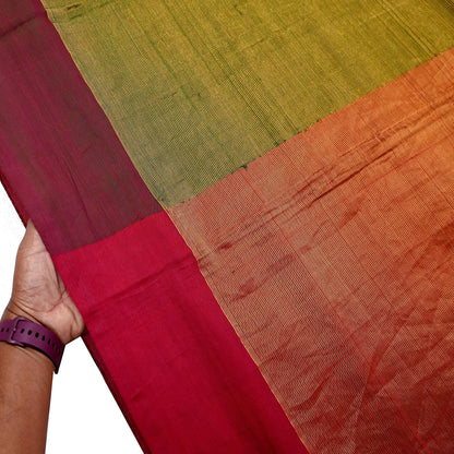 Indian Vintage Heavy Green & Maoon Woven Kanjivaram Saree 100% Pure Silk Sari Zari 5Yard Paisley Dress making Crafting Quilting Upcycle