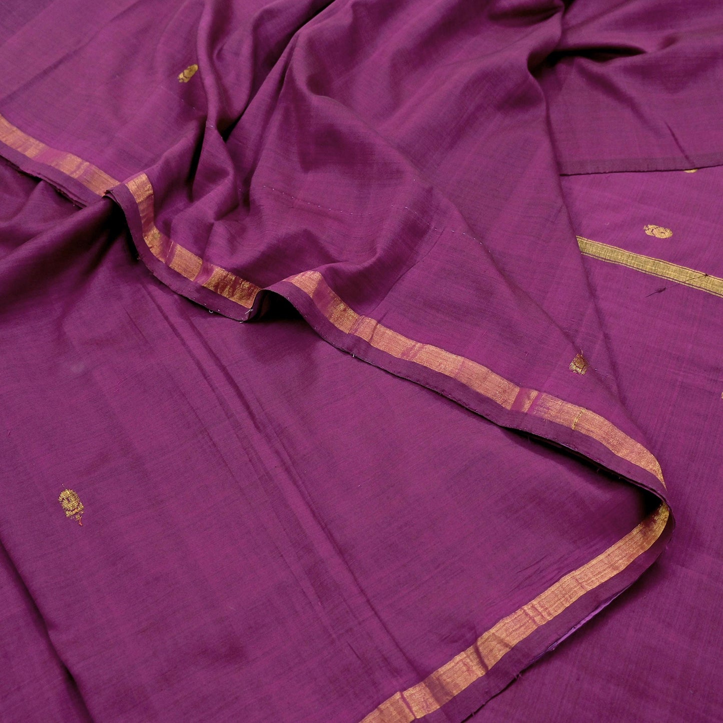 Indian Vintage Purple Sarees Hand Embroidered Sari 100% Pure Silk Craft Fabric 5yd Soft Zari Dress making wedding sarees