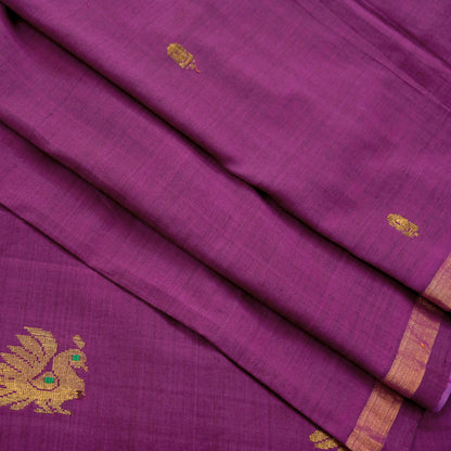 Indian Vintage Purple Sarees Hand Embroidered Sari 100% Pure Silk Craft Fabric 5yd Soft Zari Dress making wedding sarees