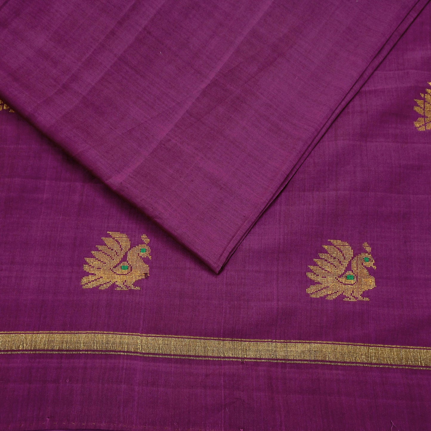 Indian Vintage Purple Sarees Hand Embroidered Sari 100% Pure Silk Craft Fabric 5yd Soft Zari Dress making wedding sarees