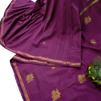 Indian Vintage Purple Sarees Hand Embroidered Sari 100% Pure Silk Craft Fabric 5yd Soft Zari Dress making wedding sarees