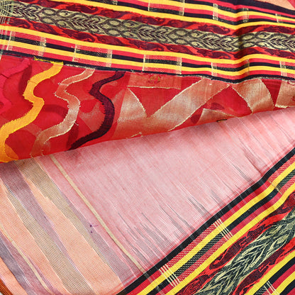 Indian Vintage Jamdani Pure Cotton Saree Handwoven Floral Sari Ethnic 5 Yard Fabric for Dressmaking, Quilting & Upcycling Crafts