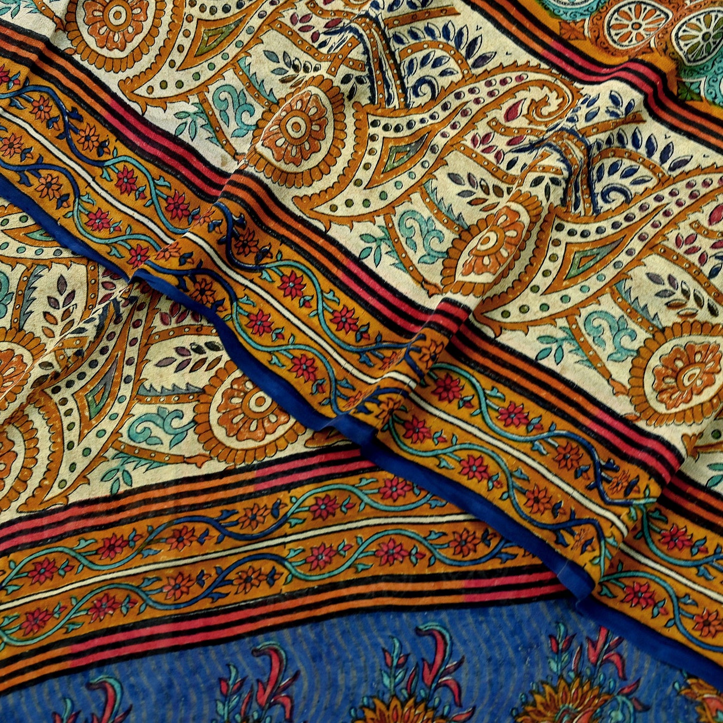 Indian Women Vintage Multi Sarees 100% Pure Georgette Silk Printed Sari Sewing 5yd Soft Craft Floral Design Wrap Boho Dress Making