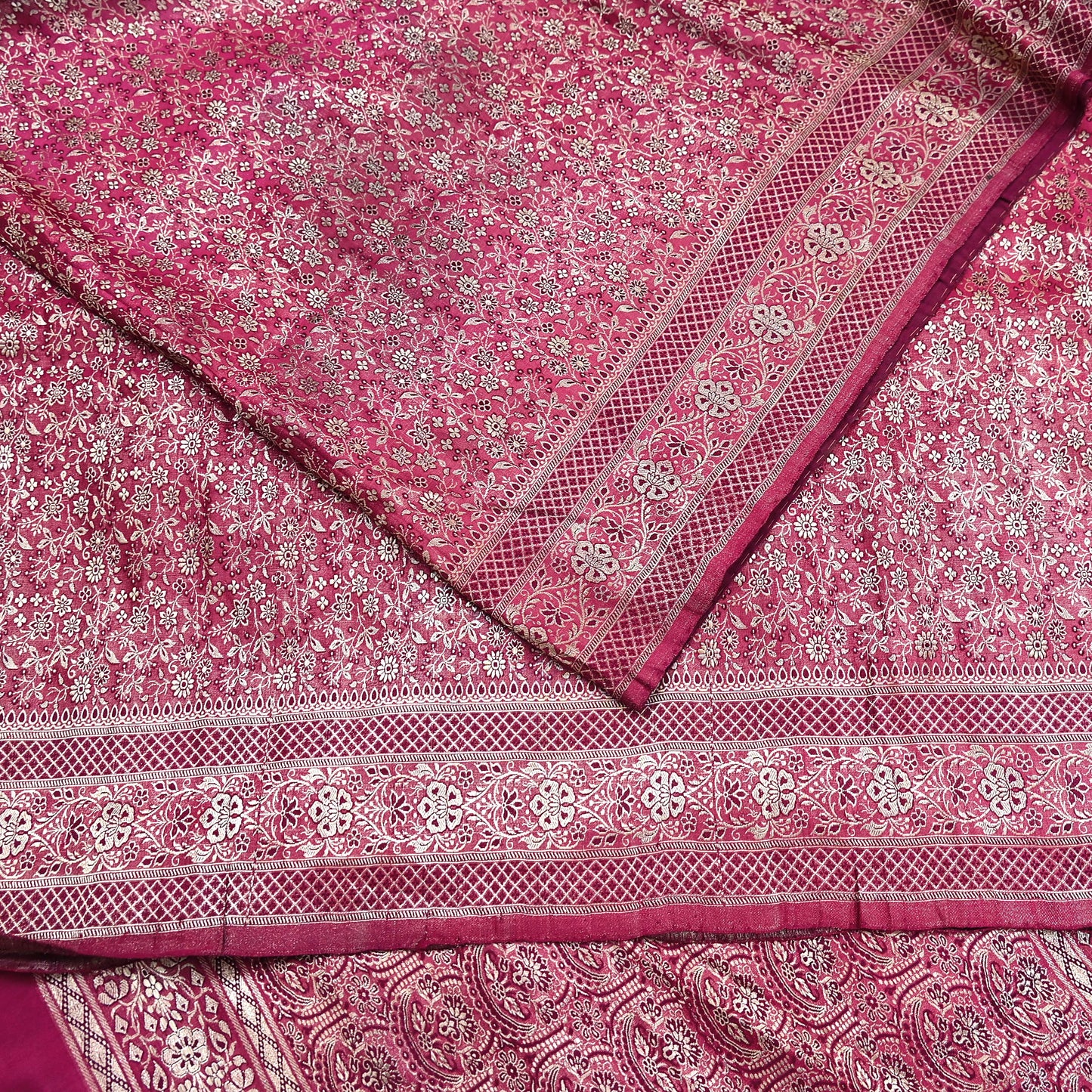 Indian Vintage Sari Wine Heavy Wedding Pure Satin Silk Woven Banarasi Tanchoi Saree 5Yd Ethnic Craft Fabric Upcycle Bridal Heavy Sarees