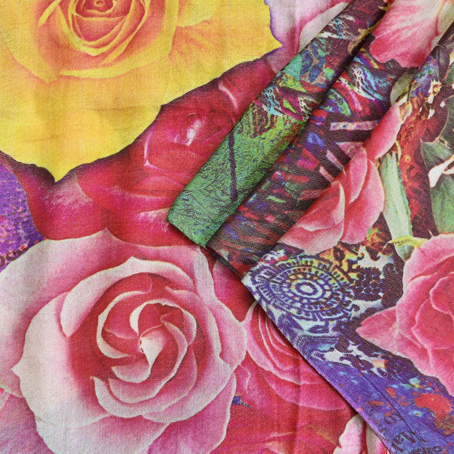 Vintage Long Stole Woolen Scarf Printed Dupatta Infinity Scarves Sarong Wrap Veil Woman Hijab Shawl Craft Fabric