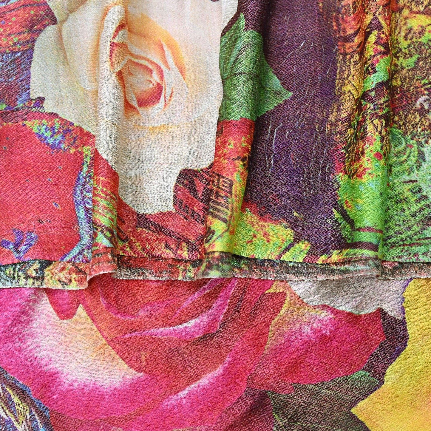 Vintage Long Stole Woolen Scarf Printed Dupatta Infinity Scarves Sarong Wrap Veil Woman Hijab Shawl Craft Fabric