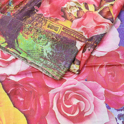 Vintage Long Stole Woolen Scarf Printed Dupatta Infinity Scarves Sarong Wrap Veil Woman Hijab Shawl Craft Fabric