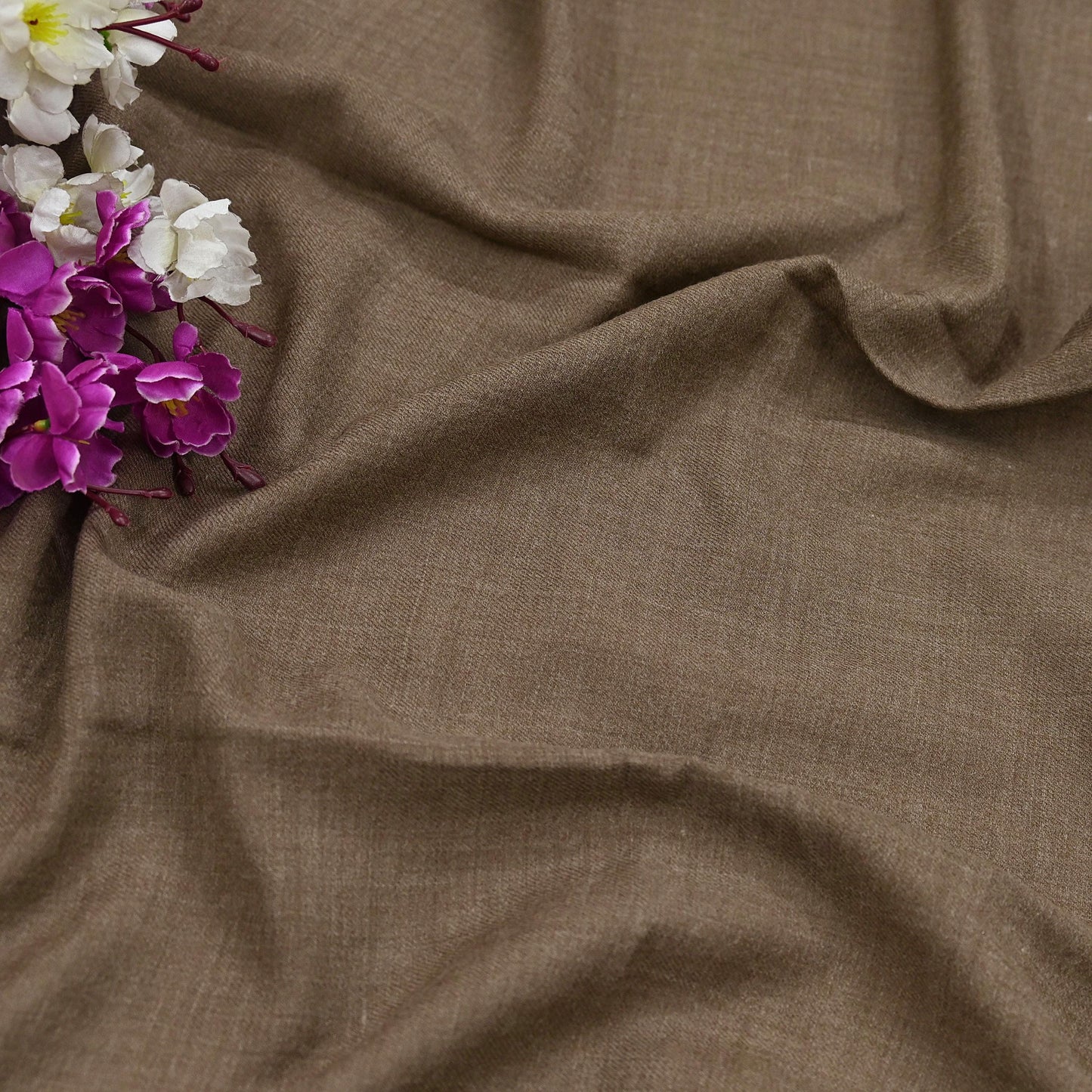 Indian Vintage Brown Shawl Pure Woolen Handmade Suzani Long Throw Stole Warm Stole Paisley Design Soft Soft Cozy