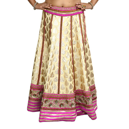 Indian Designer Bridal Lehenga Abu Jani Set Heavy Embroidered Chanderi Cotton Net Dupatta Preowned Wedding Couture Outfit Christmas Gift