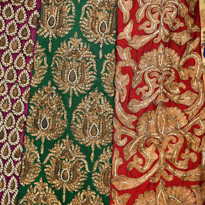 Indian Sabyasachi Bridal Lehenga Set Golden Multi Hand Embroidered Peacock Design Zardozi Dupatta Preowned Wedding Outfit