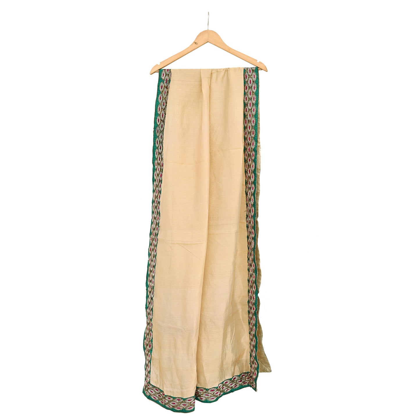 Indian Vintage Heavy Golden Dupatta Tissue Silk Long Stole Hand Embroidered Designer By Sabyasachi Veil Scarves Wedding/Bridal Wear
