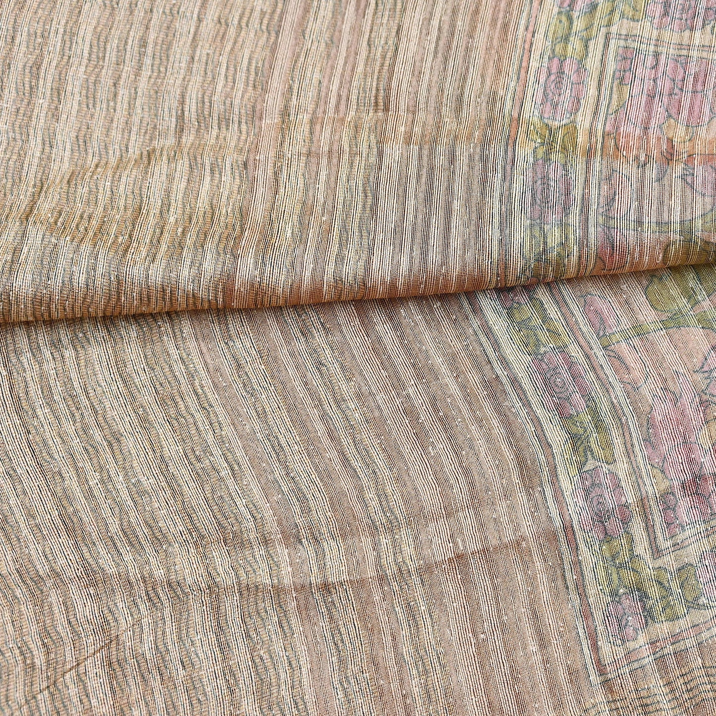 Indian Vintage Dupatta Peach & Brown Long Stole Artificial Silk Woven Printed Scarves Veil Scarf Wrap Soft Hijab Party wear veil Fringes