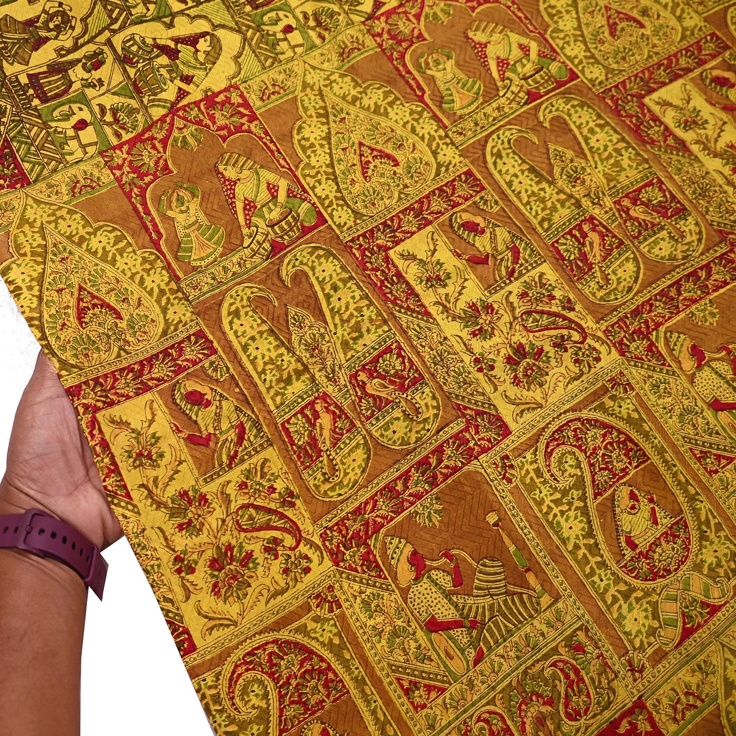 Indian Vintage Sari Yellow Pure Silk Printed Saree 6yd Sewing Craft Fabric DressMaking Soft Crafting Quilting Upcycle