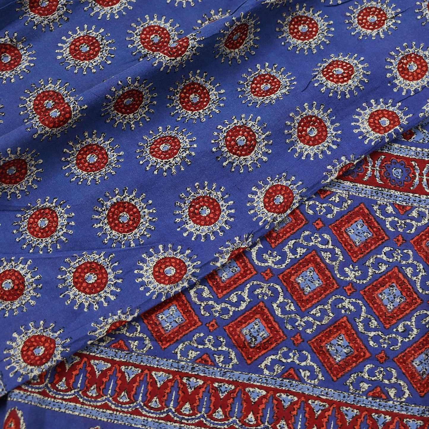 Indian Vintage Sari Purple Pure Cotton Block Printed Sarees Craft Fabric Soft 5Yd Sarong Wrap Boho Fabric Kimono Quilting Crafting Upcycle