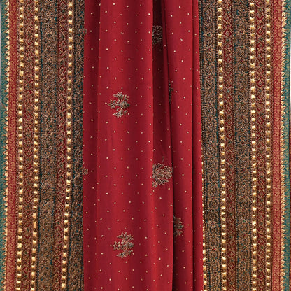 Indian Maroon Pure Silk Ritu Kumar Lehenga 3pcs Set Hand Embroidered Bridal Outfit  Designer Bollywood Party Wear Ethnic Dress