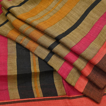 Indian Vintage Multi Long Stole Pure Woolen Scarf Printed Dupatta Infinity Scarves Sarong Wrap Veil Woman Hijab Shawl Craft Fabric Fringes