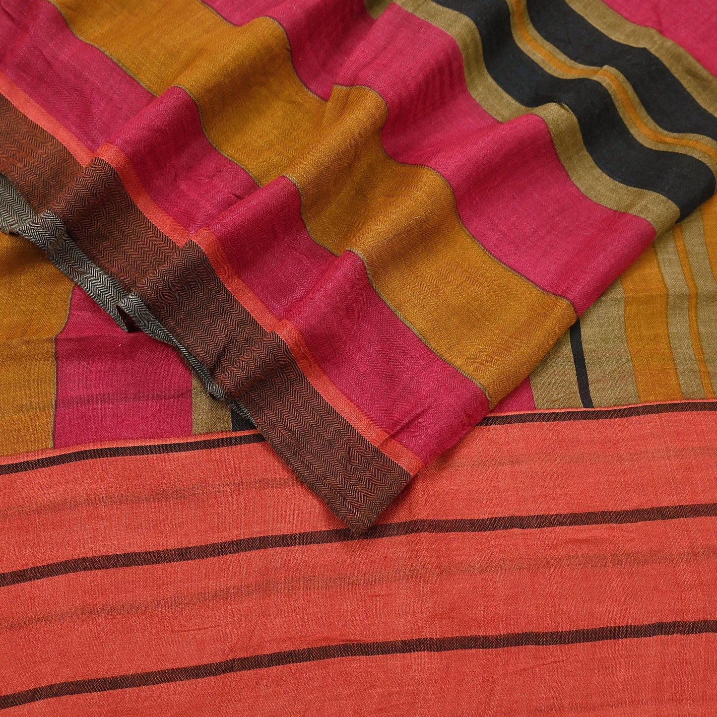 Indian Vintage Multi Long Stole Pure Woolen Scarf Printed Dupatta Infinity Scarves Sarong Wrap Veil Woman Hijab Shawl Craft Fabric Fringes