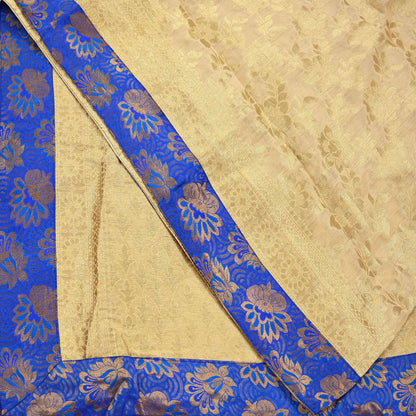 Indian Vintage Heavy Golden Beige Dupatta Pure Silk Long Stole Hand Woven Banarasi Veil Scarves Zari Stole Ethnic Wear Bridal Hijab