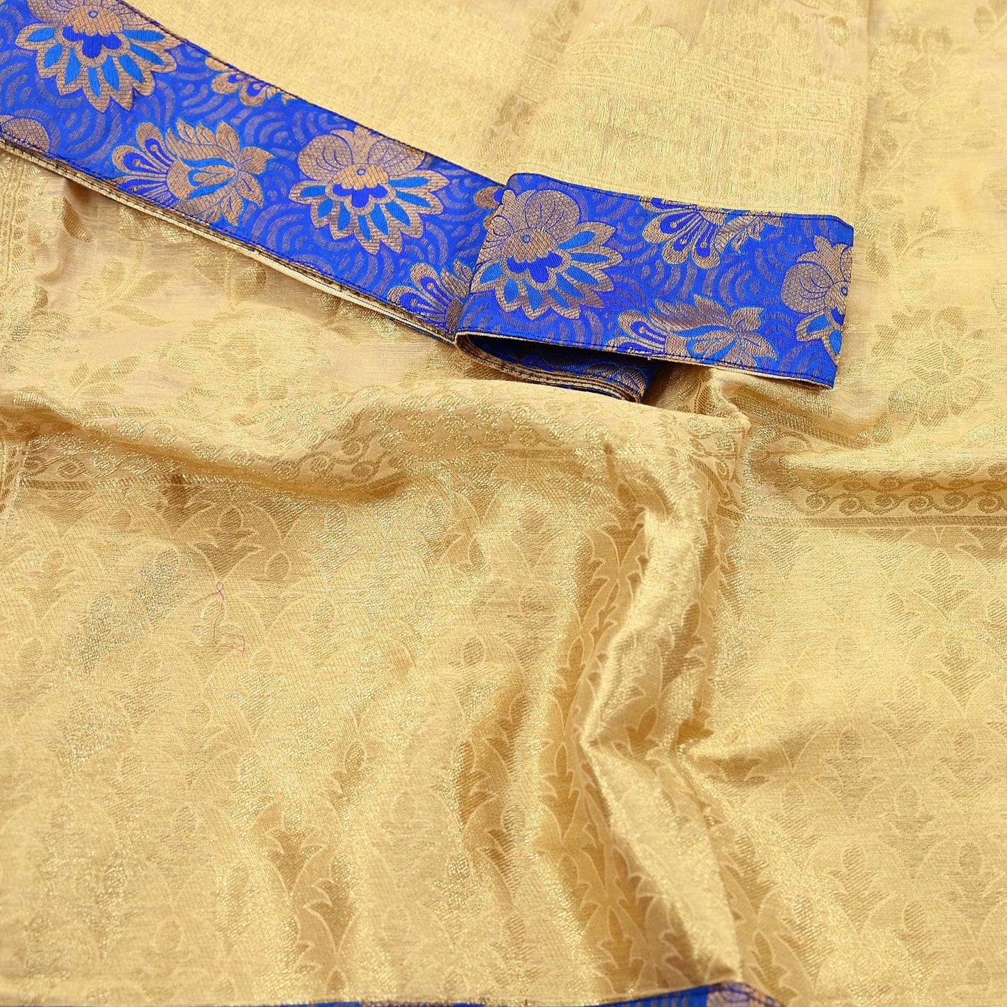 Indian Vintage Heavy Golden Beige Dupatta Pure Silk Long Stole Hand Woven Banarasi Veil Scarves Zari Stole Ethnic Wear Bridal Hijab