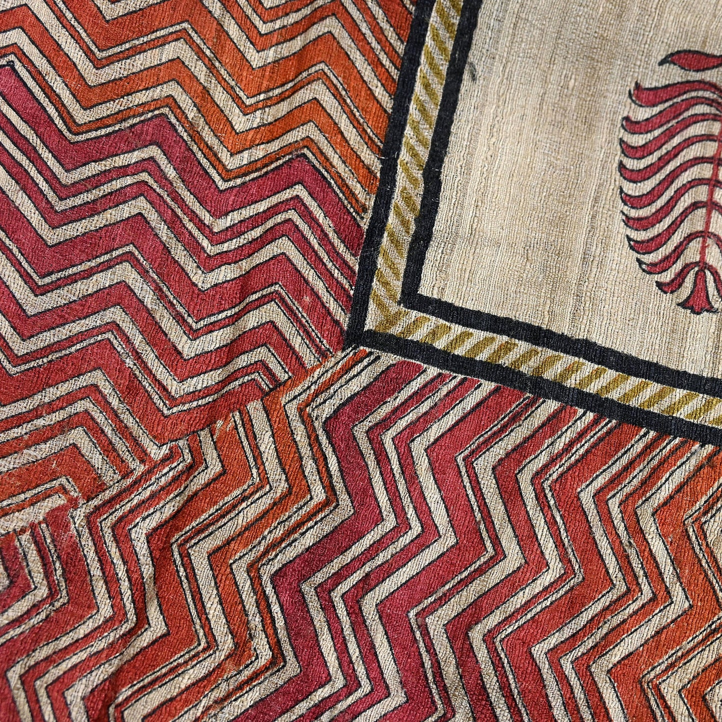 Indian Vintage Beige Dupatta Long Stole 100% Pure Khadi Silk Hand Woven/ Printed Scarves Veil Scarf Wrap Hippie Fringes