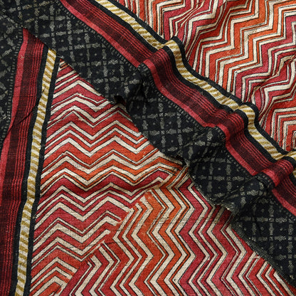 Indian Vintage Beige Dupatta Long Stole 100% Pure Khadi Silk Hand Woven/ Printed Scarves Veil Scarf Wrap Hippie Fringes