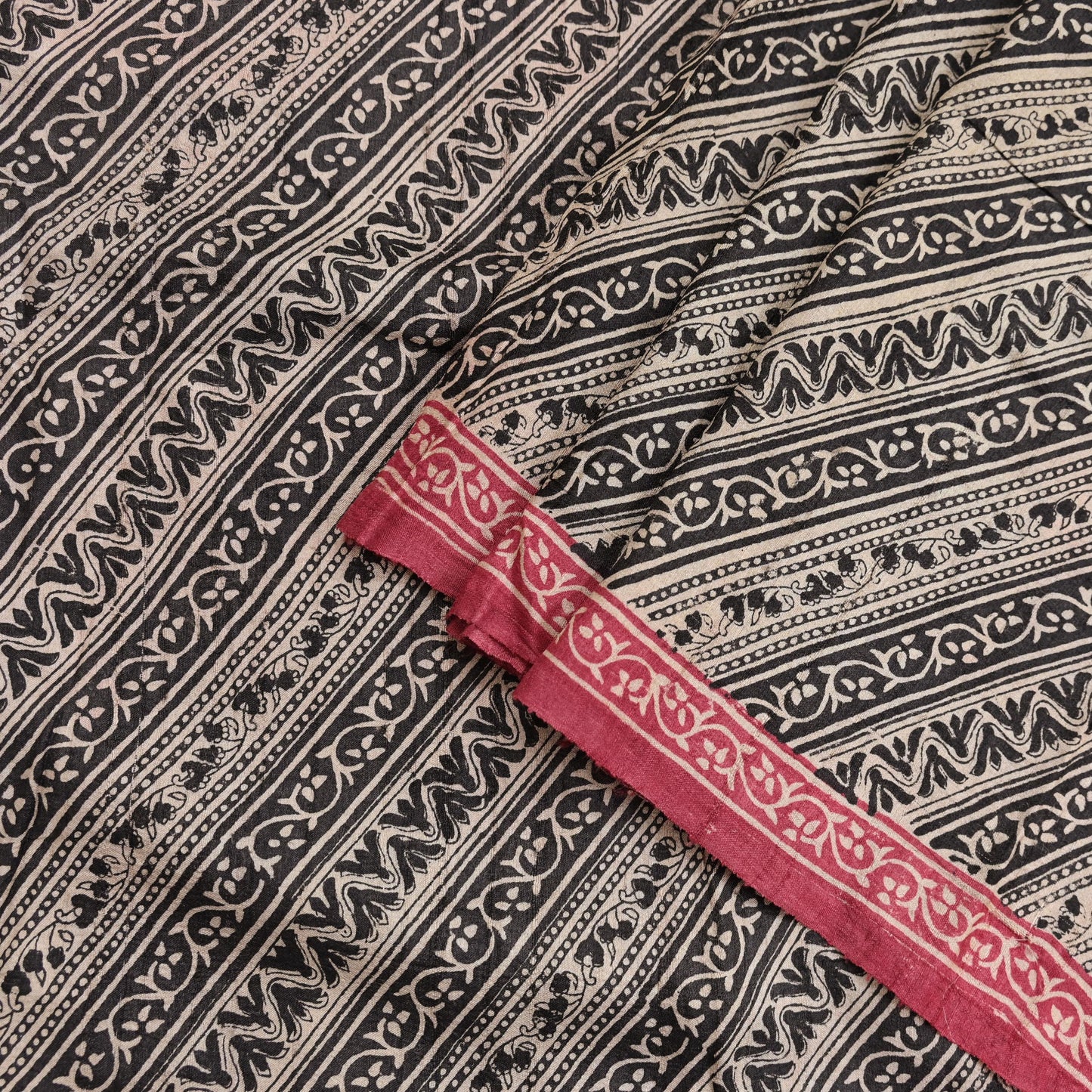 Indian Vintage Multi Saree Pure Khadi Silk Handloom Printed Sari Fabric 5yd Ethnic Wear Sari Floral Designs Dress making Crafting