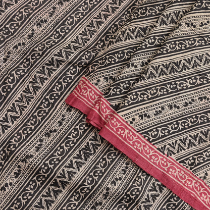 Indian Vintage Multi Saree Pure Khadi Silk Handloom Printed Sari Fabric 5yd Ethnic Wear Sari Floral Designs Dress making Crafting